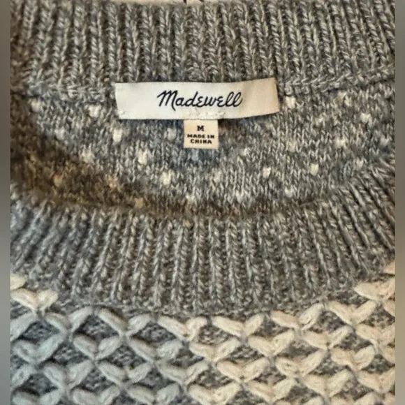 Madewell Women’s Size Medium Geo-Block Pullover Sweater - Picture 5 of 7